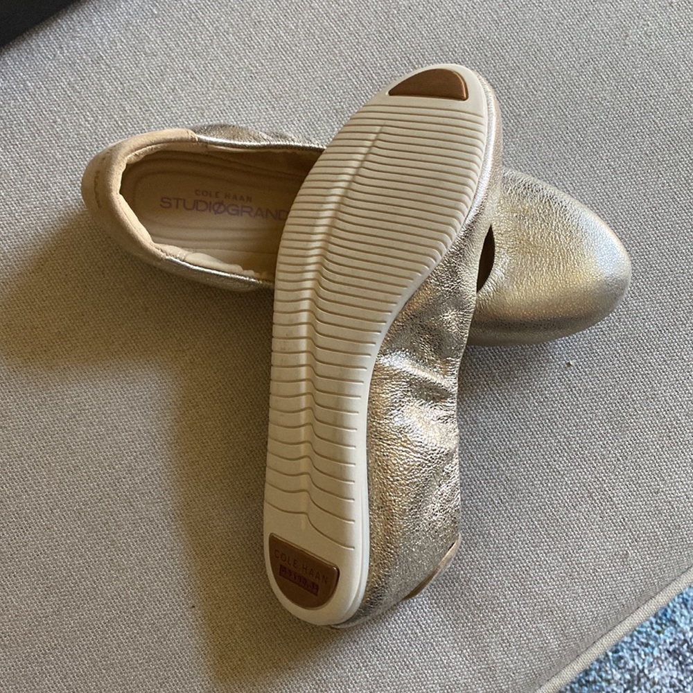 Cole haan studio grand gold slippers 7 - Picture 3 of 3